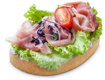 Chlebíček se sušenou šunkou