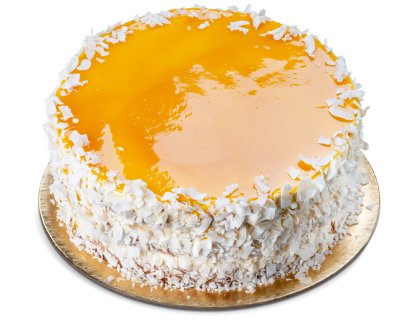 Mango–maracuja–kokos dort